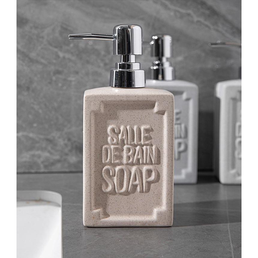 ディスペンサー 詰め替えボトル セラミック容器 陶磁器製 シャンプー