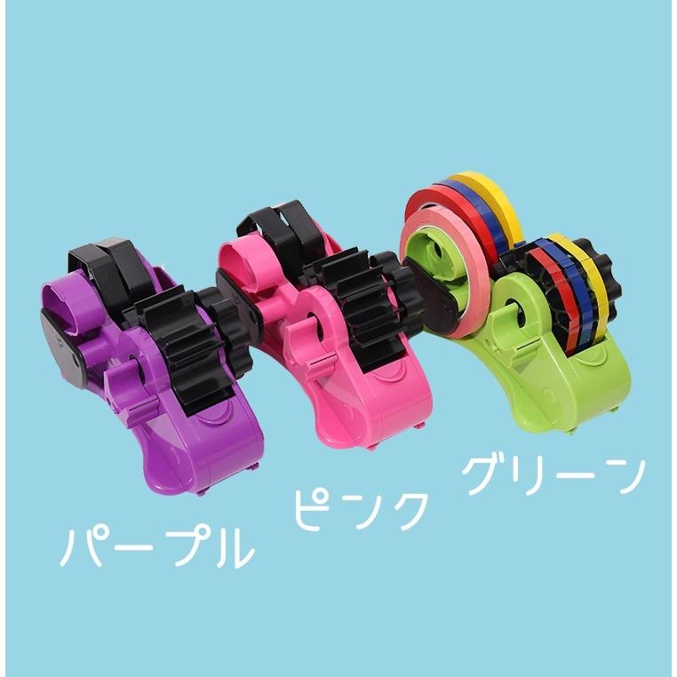 テープカッター 35mm 46mm テープディスペンサー 同じ長さ 一定 裁断