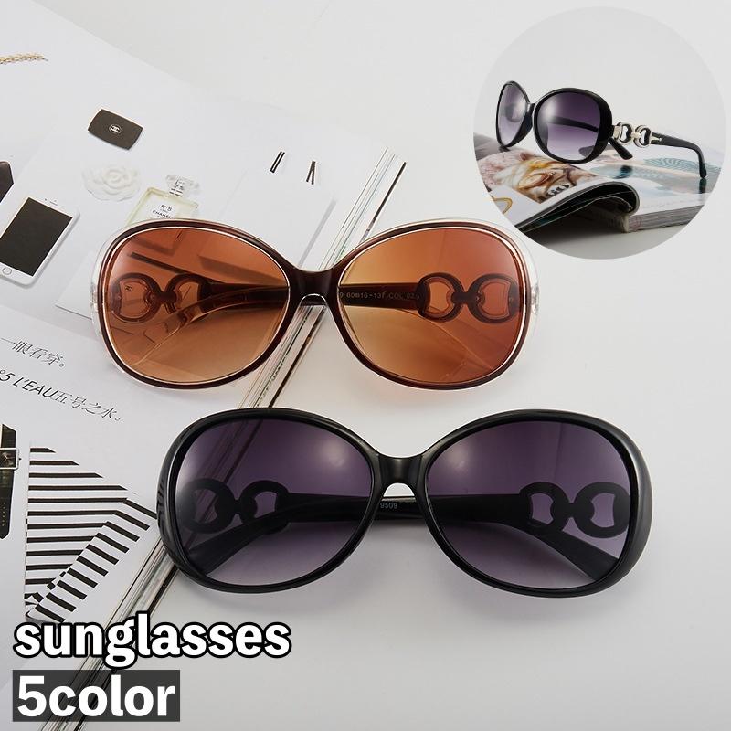 サングラス レディース 女性 ビッグフレーム カラーレンズ デザインフレーム Uvカット Uv400 紫外線対策 カジュアル おしゃれ シンプル グラ 今季一番