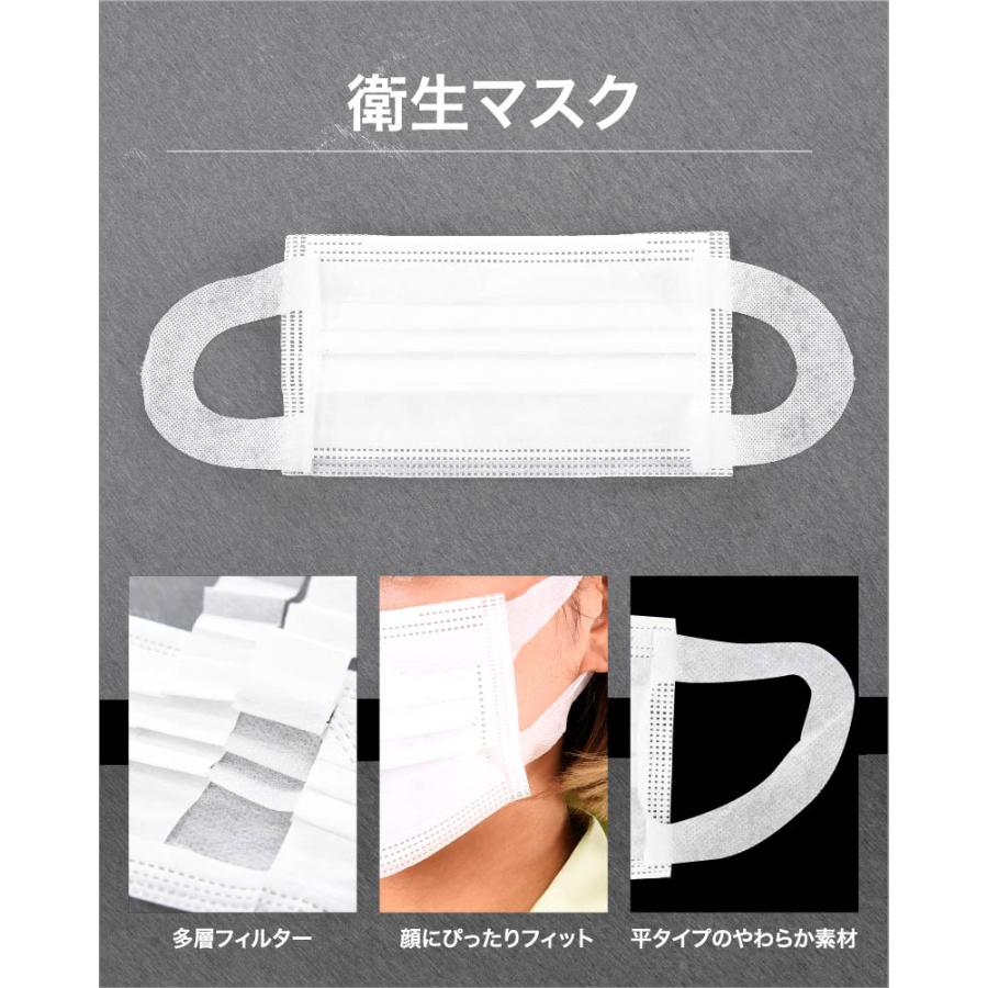 不織布マスク 使い捨てマスク 50枚入り プリーツ式 白 レギュラー 
