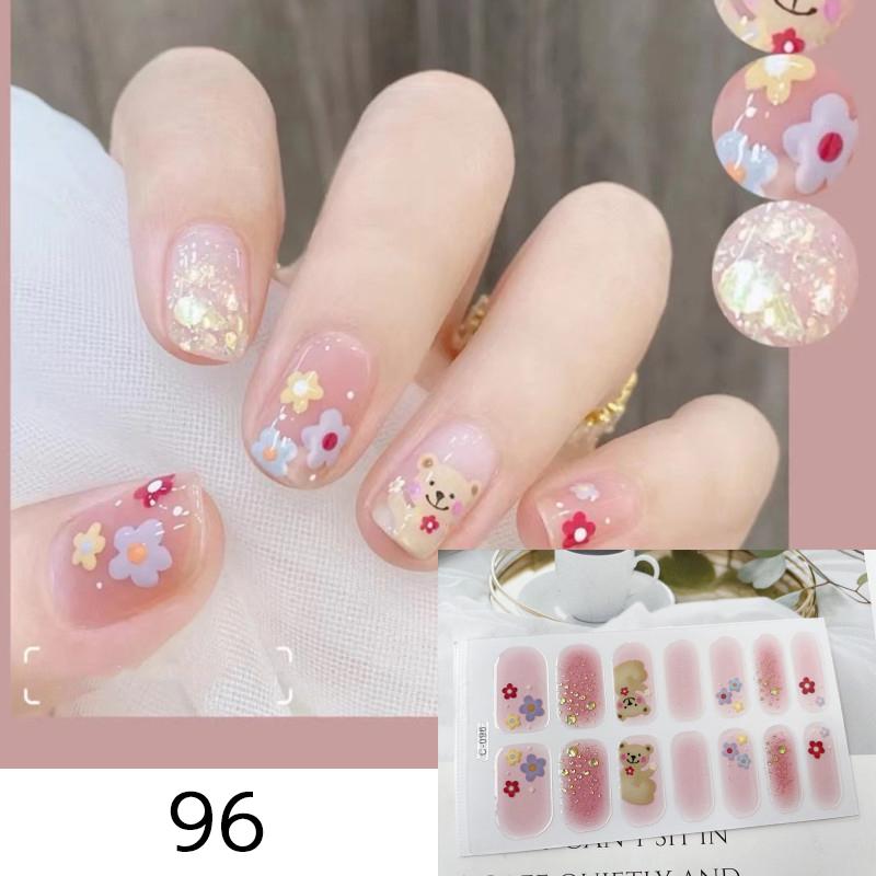 ネイルシール 単品 1シート レディース 3D ネイルアート セルフネイル