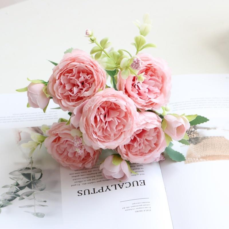 ✨可愛い✨ボリュームのある花束✨ミックスバラプリザ＆アーティフィシャル✨ フェイクフラワー 造花 アーティフィシャルフラワー バラ 薔薇 牡丹