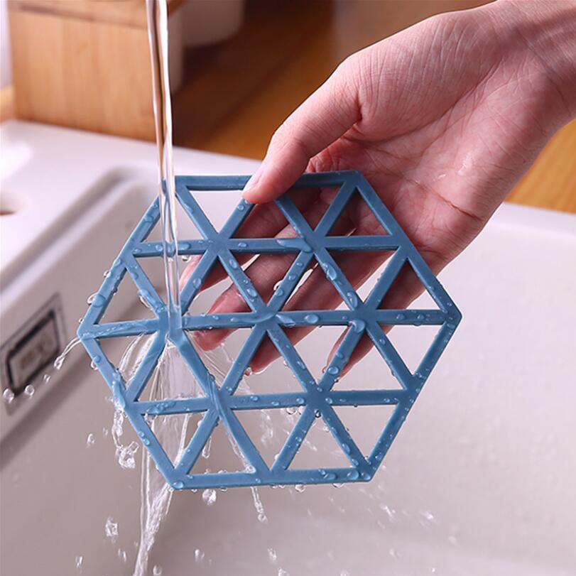 コースター 六角形 単品 キッチン用品 洗える 撥水 耐熱 シンプル