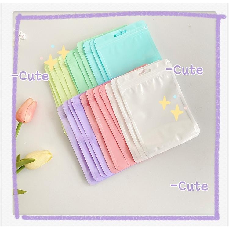 チャック付きポリ袋 同色25枚セット 吊り穴付き 小分け袋 ラッピング