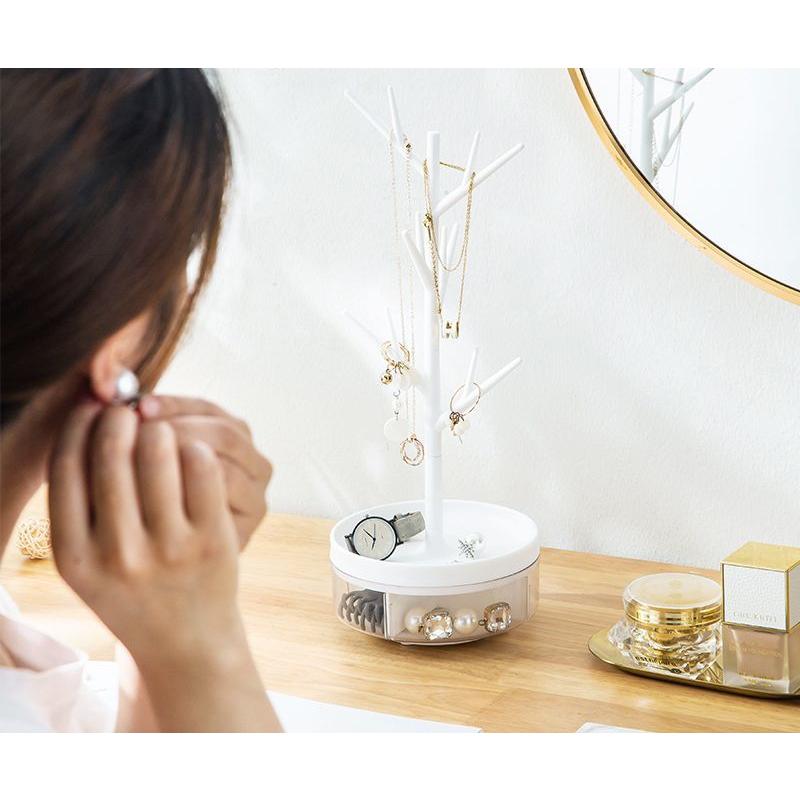 アクセサリースタンド ディスプレイスタンド ツリー型 回転式 かける