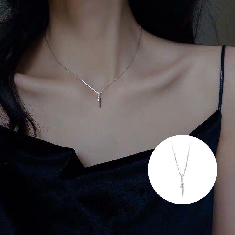 ネックレス ペンダント レディース 女性 アクセサリー ファッション小物 チェーン 鎖 ラインストーン バー 縦 おしゃれ かわいい きれい おでかけ Zak Kawaemon 通販 Yahoo ショッピング