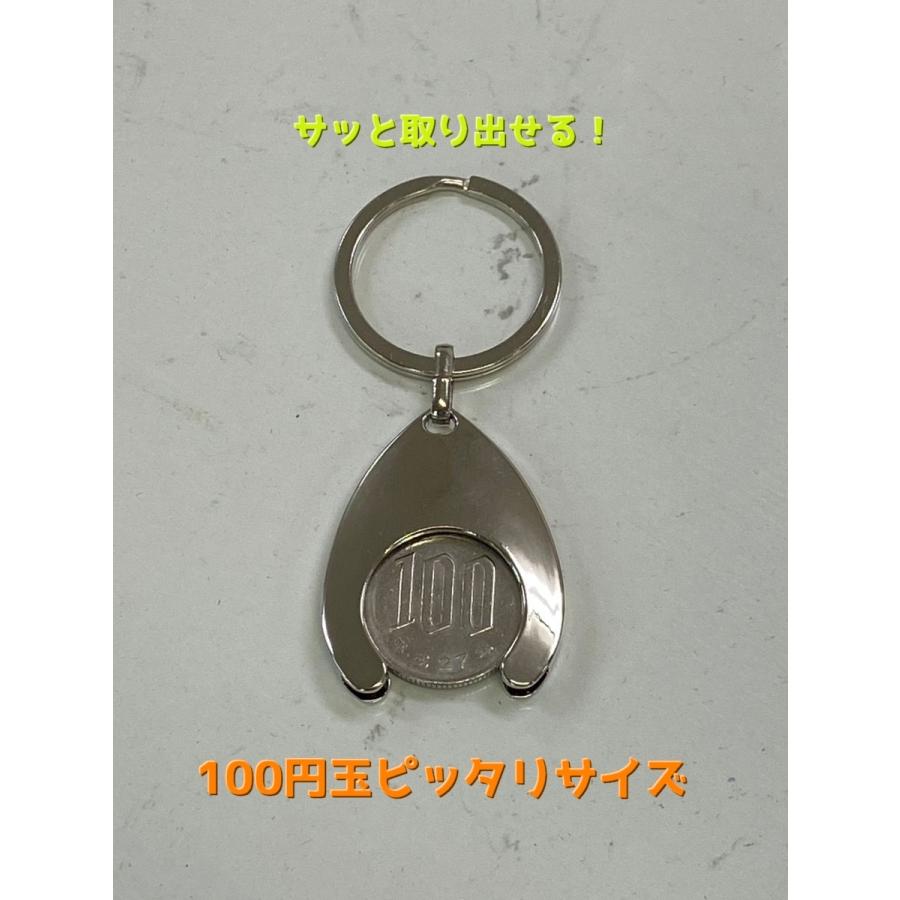 キーホルダー コイン収納付き カートコイン ロック式カート 100円玉 収納 携帯 お出かけ ショッピング 買い物 プール ロッカーコイン 海水浴
