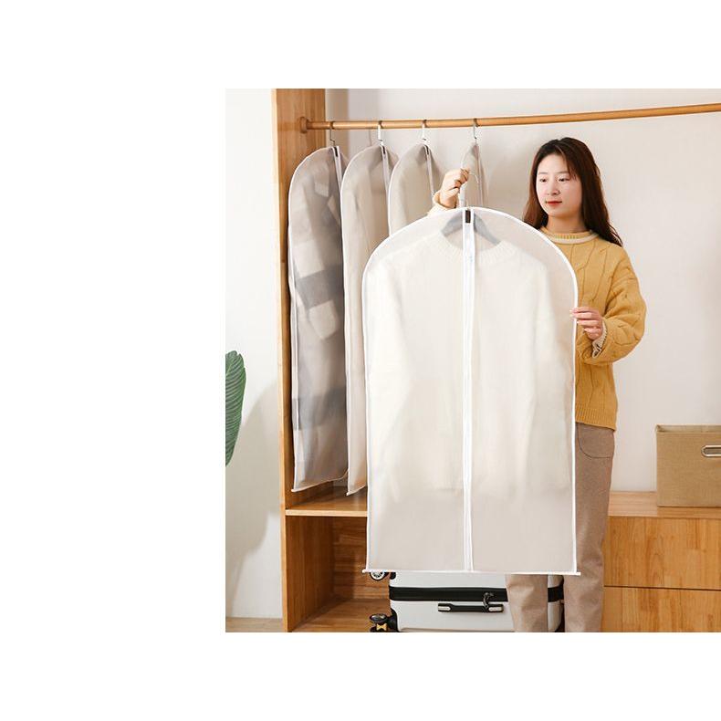 衣類カバー 洋服カバー ジッパー 前開き フルカバー 衣装カバー 半透明