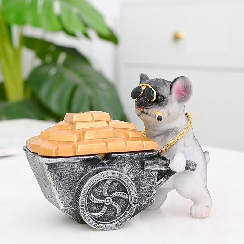 新品✨️置物 灰皿 タバコ 喫煙アクセサリー 玄関 インテリア 小物 ギフト 灰皿 アッシュトレイ 蓋付き 吸い殻入れ 喫煙用具 タバコ置き 卓上