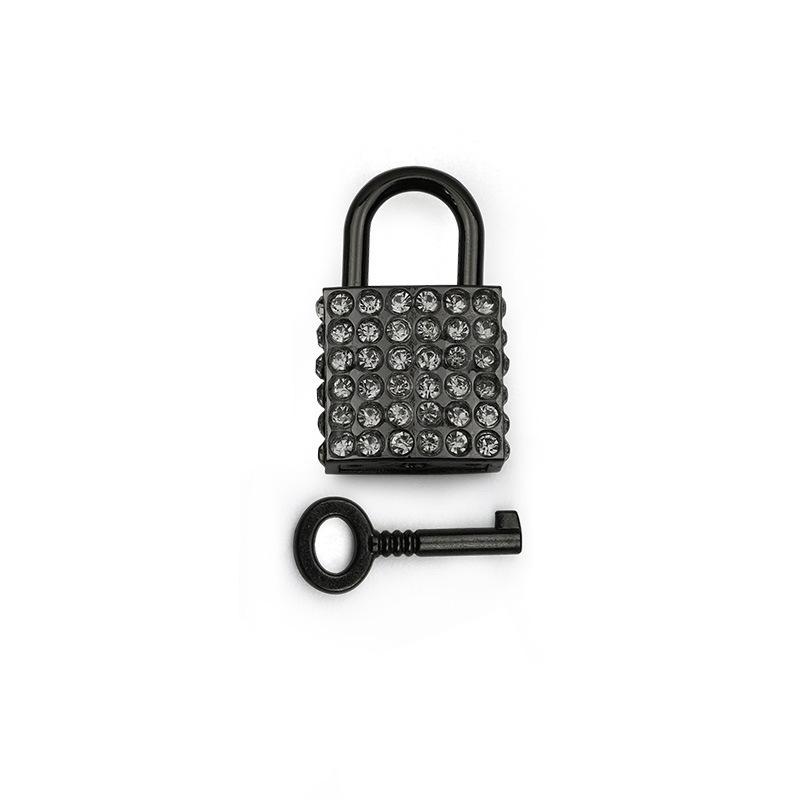 バッグチャーム 南京錠 ラインストーン バッグ用アクセサリー 鍵 カギ