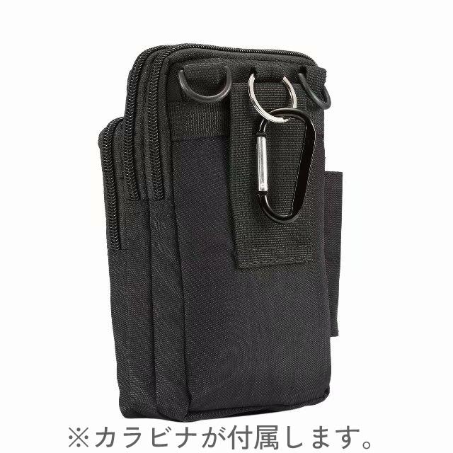 ウエストポーチ ショルダーバッグ 2way 男女兼用 カラビナ付き ベルト