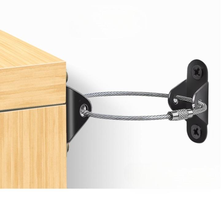 耐震金具 転倒防止金具 家具固定 地震対策 転倒防止 ワイヤー ロック 転倒防止家具ブラケット ワイヤー式 耐震金具 160kg耐荷重 防災