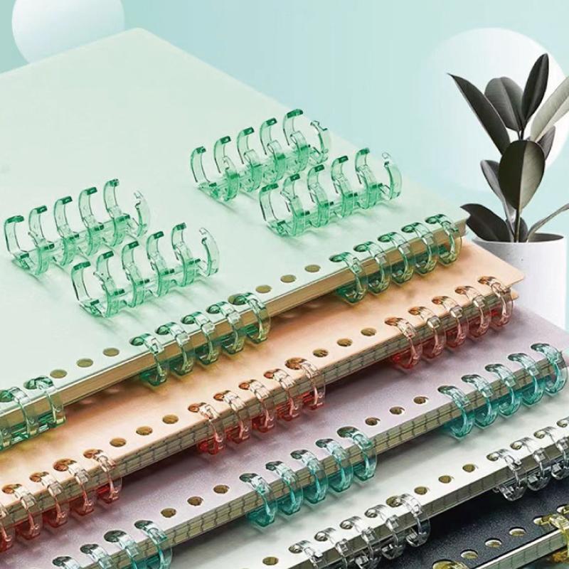 ルーズリーフリング ルーズリング 同色5個セット 文房具 5穴タイプ