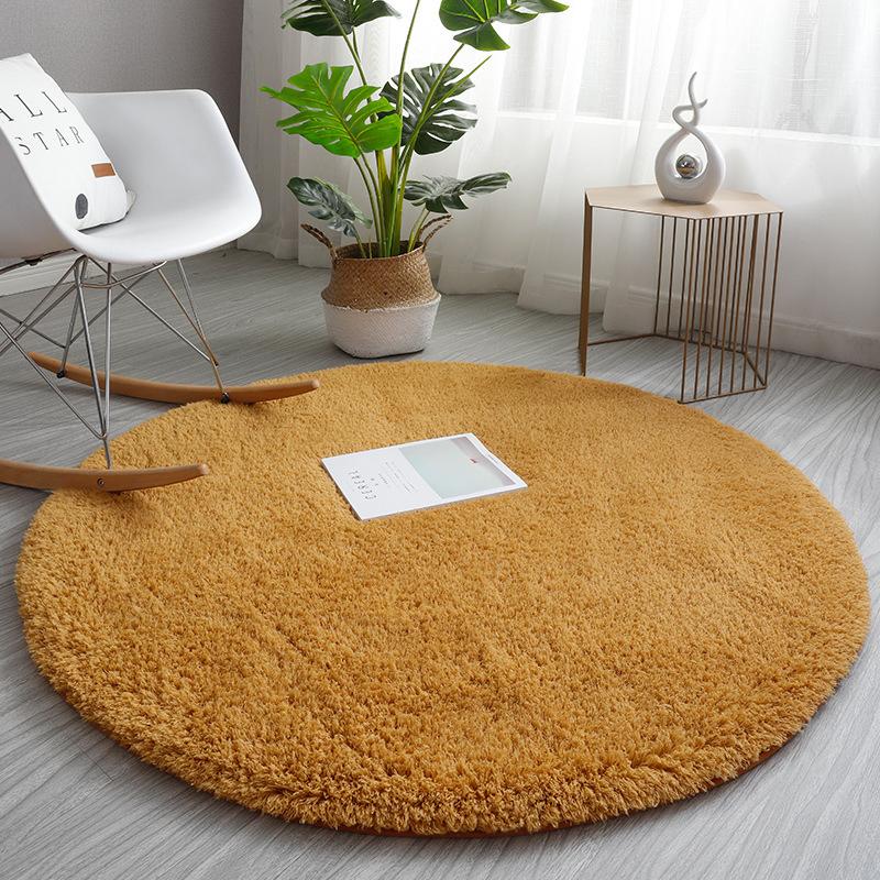 ラグマット センターラグ 円形 80cm アクセントラグ カーペット