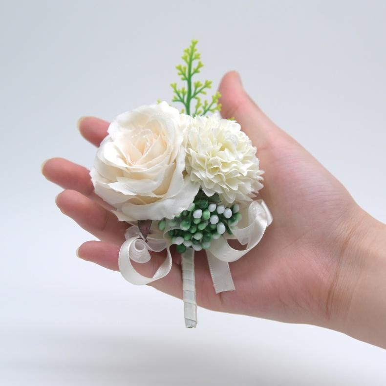 ブートニア ブライダル 結婚式 造花 フェイクフラワー クリップ ピン
