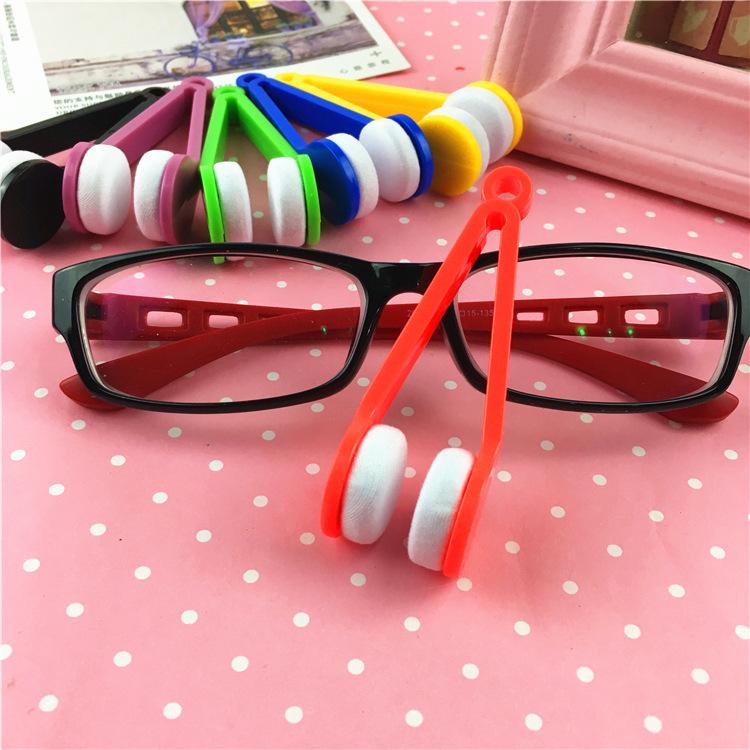 メガネクリーナー メガネ拭き 5個セット トング型 両面 挟む 眼鏡拭き