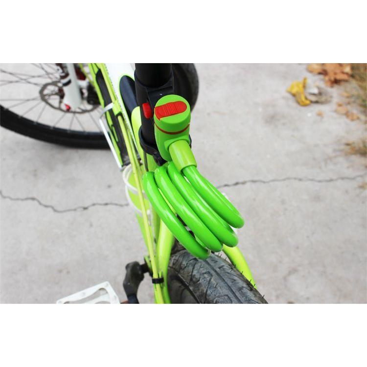 ワイヤーロック ブラケット付き 鍵式 自転車用品 ケーブルロック カギ