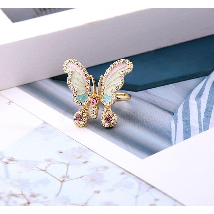 指輪 リング ファッションリング レディース ジュエリー アクセサリー 蝶 チョウ アゲハ蝶 きらきら きれい カラフル 存在感あり ファッション小物 Zak Kawaemon 通販 Yahoo ショッピング