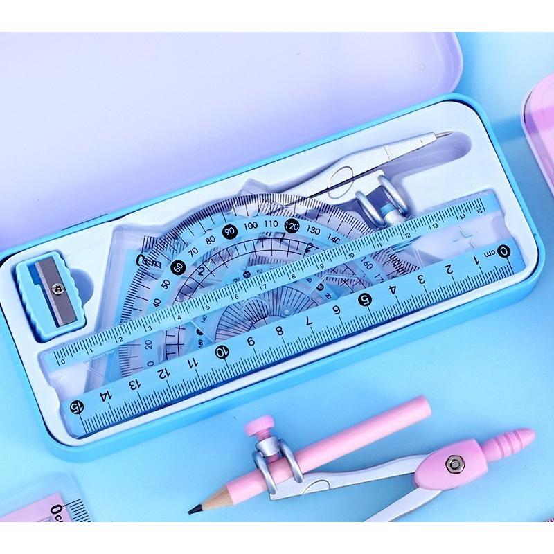 製図用品セット 文具セット 定規 コンパス 分度器 三角定規 直定規