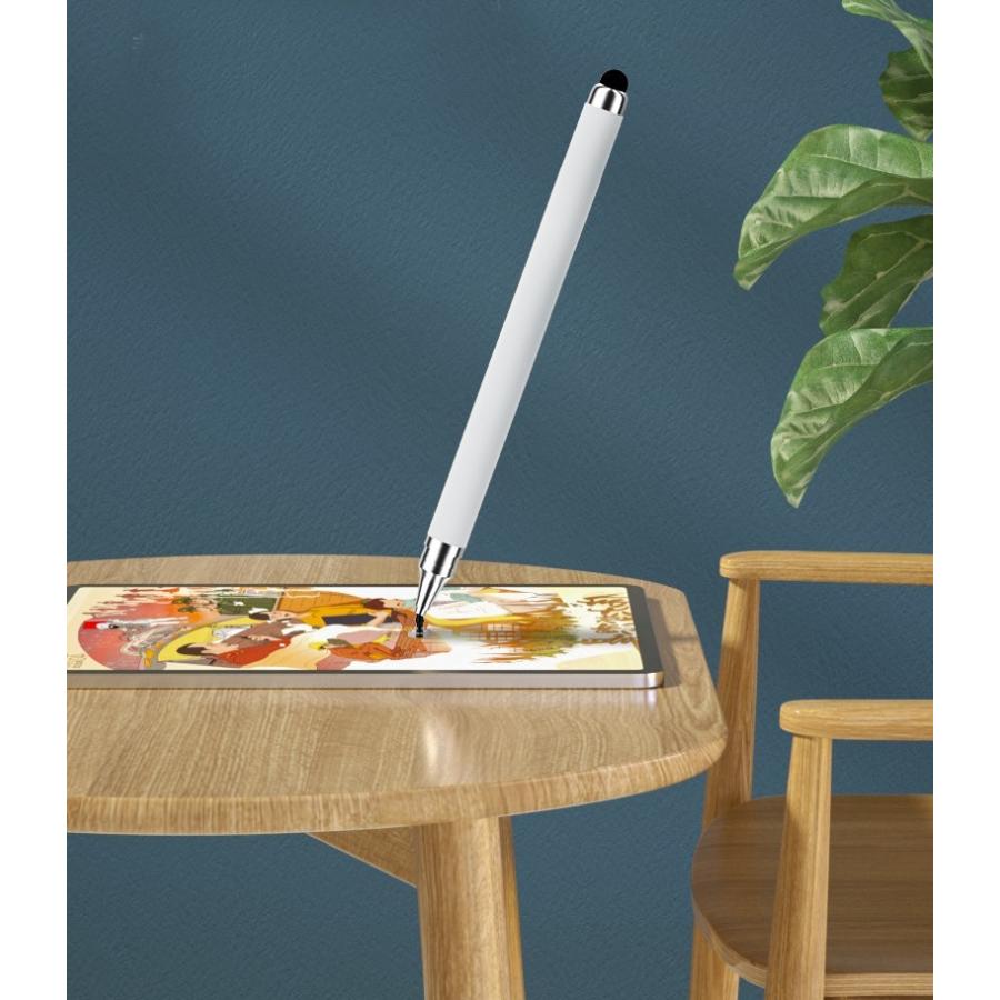 タッチペン 2in1 スタイラスペン ペンシル 透明ディスク型ペン先