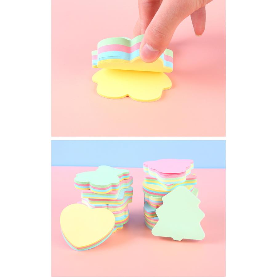 付箋 ふせん 4色 100枚 文房具 メモ帳 メモ デザイン豊富 ハート クマ