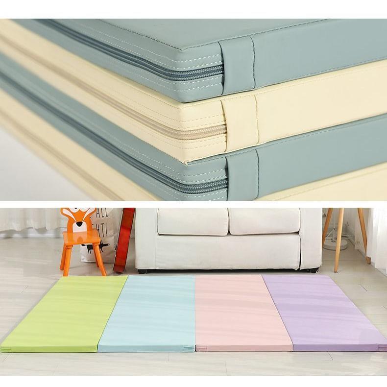 プレイマット クッションマット 折り畳み 厚め コンパクト収納 ベビー 赤ちゃん キッズ 防水 防音 衝撃吸収 セーフティマット カーペット 無地 単 Ztaizmlbac プレイマット Wrc Gov Sd