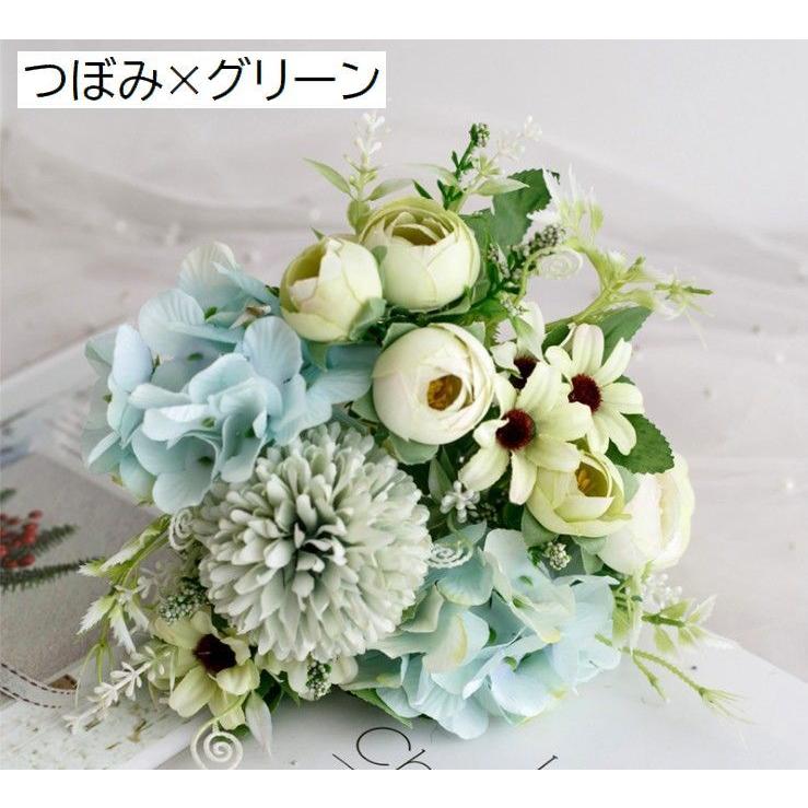 造花 ブーケ 花束 フラワーアレンジメント フェイクフラワー バラ 蕾
