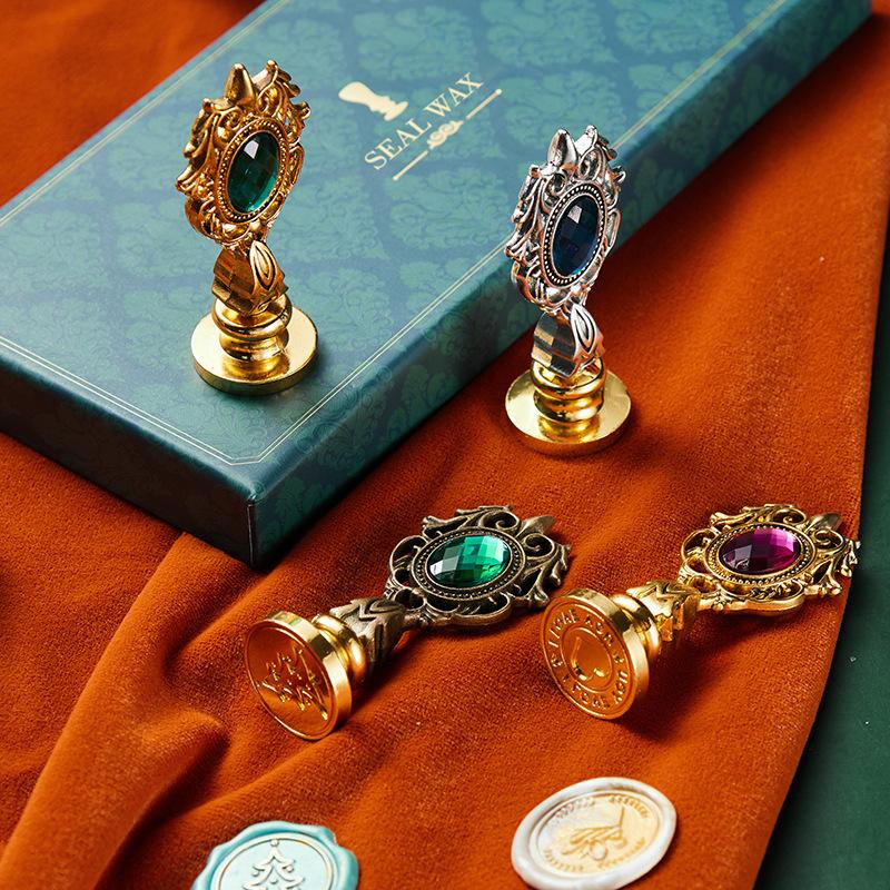 シーリングスタンプセット シーリングワックス ハンドル 封蝋 DIY