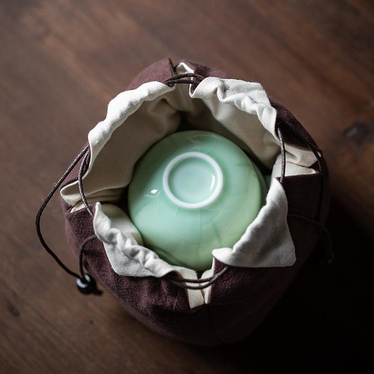 巾着袋 茶器バッグ 収納バッグ 収納袋 茶器収納 中国茶 日本茶