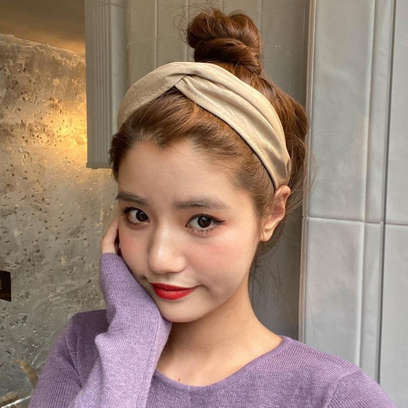 おすすめ特集 クロスターバン ヘアバンドヘアアレンジ ブラウン 茶 韓国 秋 冬 Academiatlc Com