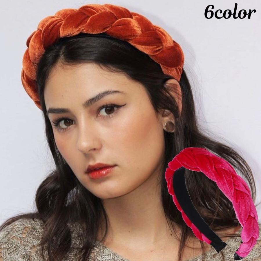 カチューシャ ヘッドバンド 三つ編み 編み込み 幅広 太め ワイド ベロア調 レディース ヘアアクセサリー 髪飾り ヘアアレンジ みつあみ かわいい Zak Kawaemon 通販 Yahoo ショッピング