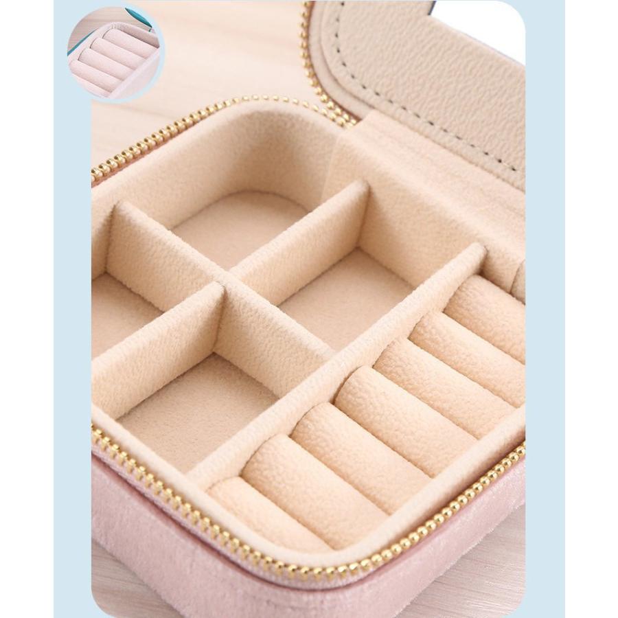 アクセサリーケース ジュエリーボックス ミラー付き 小物入れ スクエア