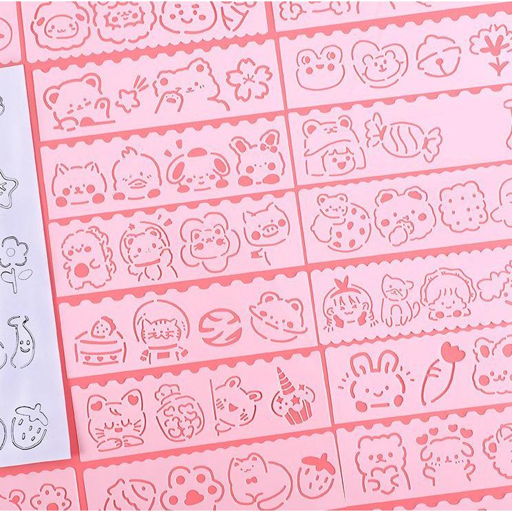 ステンシルシート お絵描き プレート 4枚セット 知育玩具 デザイン