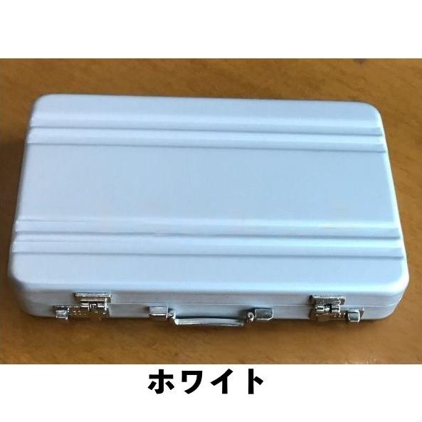 名刺入れ カードケース アタッシュケース型 カード入れ 金属製 無地