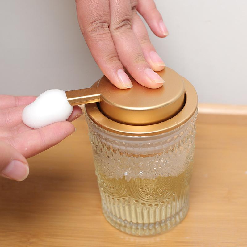 ソープディスペンサー ポンプボトル 詰め替え容器 ガラス ハンド