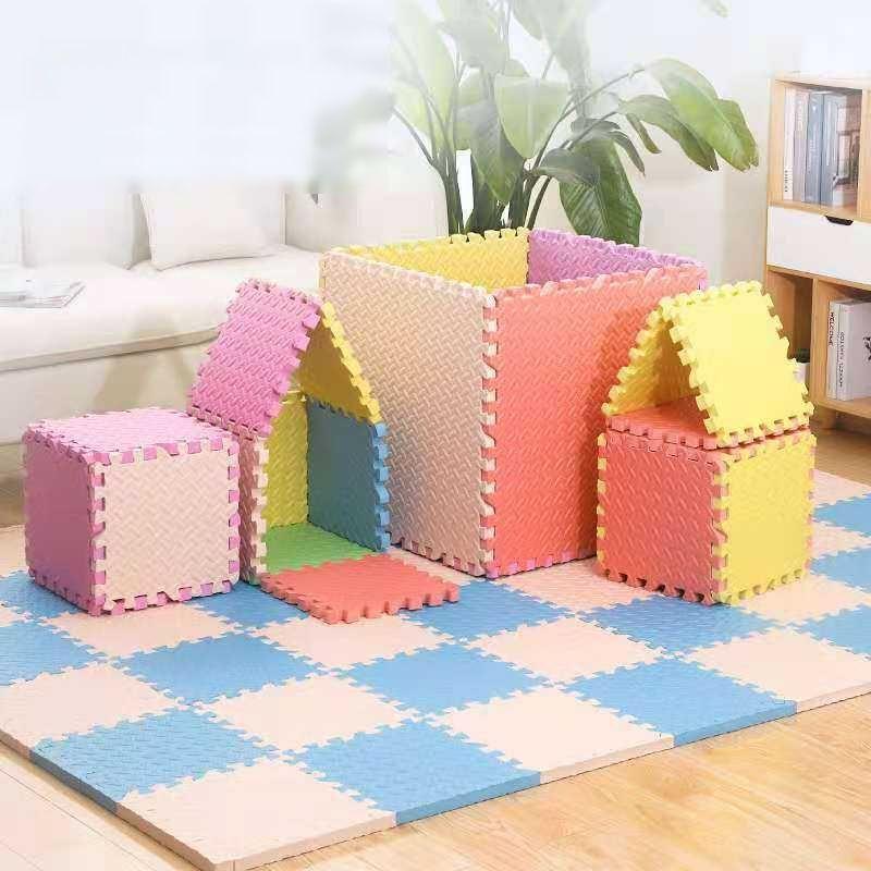 ジョイントマット プレイマット フロアマット ベビー キッズ 赤ちゃん ジョイント付き 正方形 カラフル かわいい 大判 厚め 汚れ防止 転倒対策 防 注目の