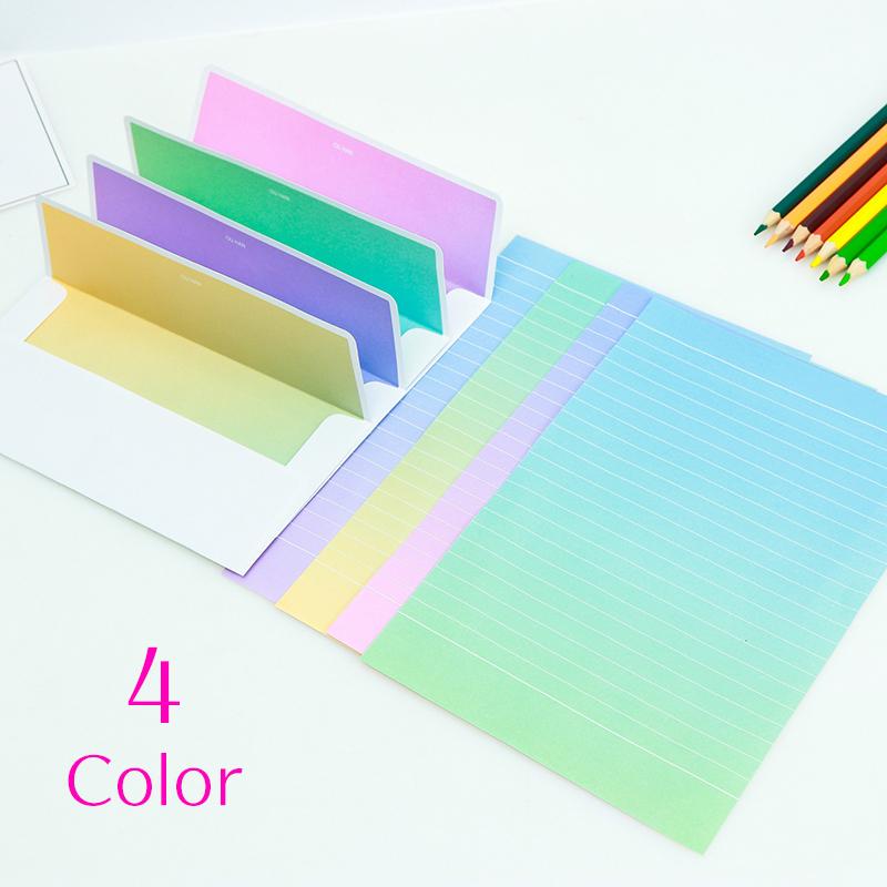 レターセット 便箋 便せん 封筒 お手紙 グラデーション おしゃれ 無地 シンプル お祝い 誕生日 バースデー ウェディング