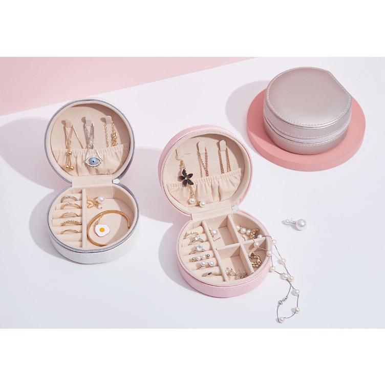 アクセサリーケース ジュエリーボックス 収納ボックス 小物入れ ジッパー ファスナー 防水 ネックレス ピアス イヤリング zak