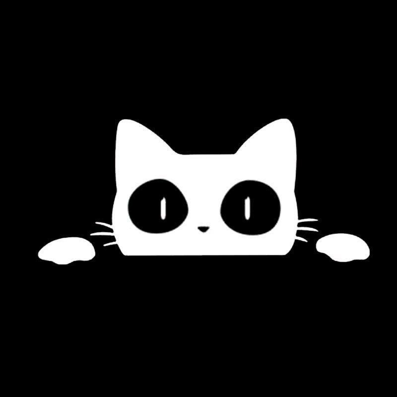 カーステッカー 車 バイク ボディステッカー 猫 キャット カーデコ 外装 シール 可愛い 黒ネコ 白ねこ カー用品｜kawa-e-mon｜09