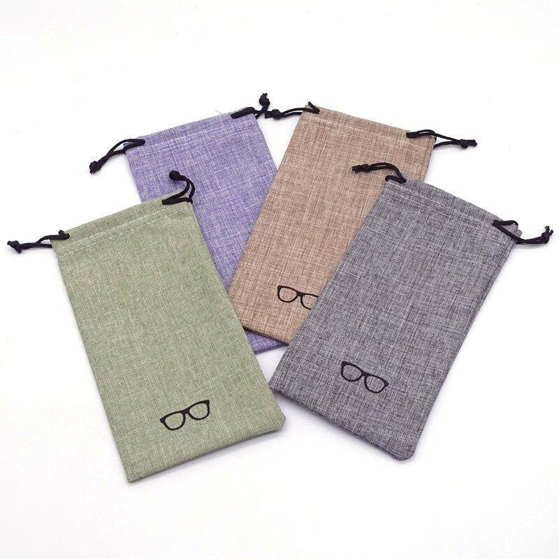 メガネケース 眼鏡ポーチ 巾着袋 サングラスケース 老眼鏡入れ 小物
