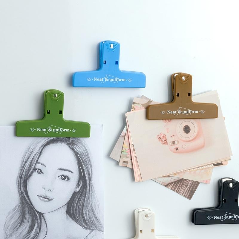 魔界通販ブック型メモ帳、エクル型グリップ マグネットクリップ プラクリップ ブッククリップ メモクリップ 紙挟み