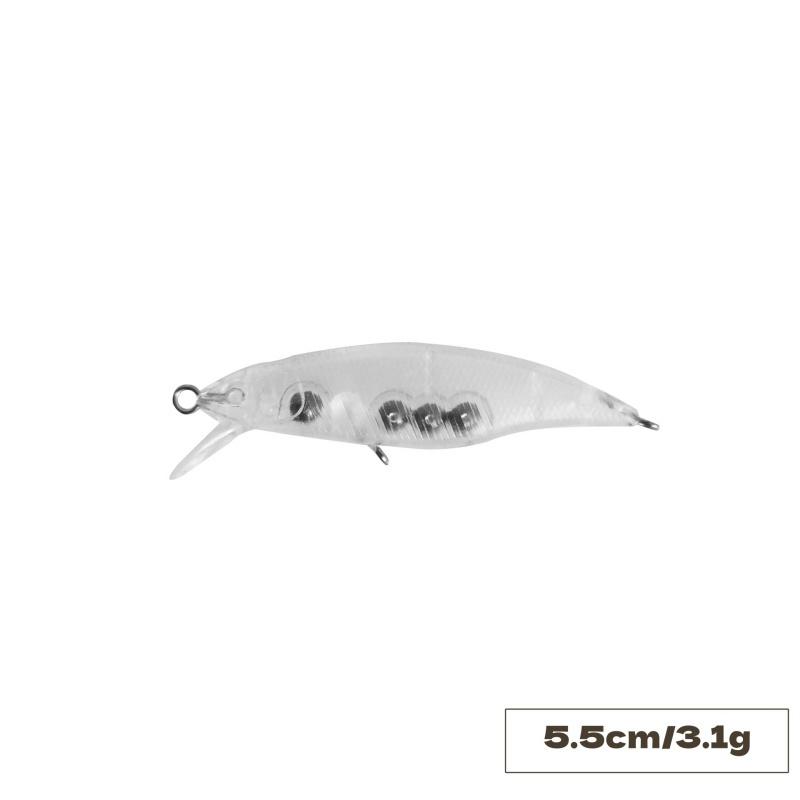 ルアー ミノー 5.5cm 3.1g 釣り クリア 透明 ミノールアー クリア