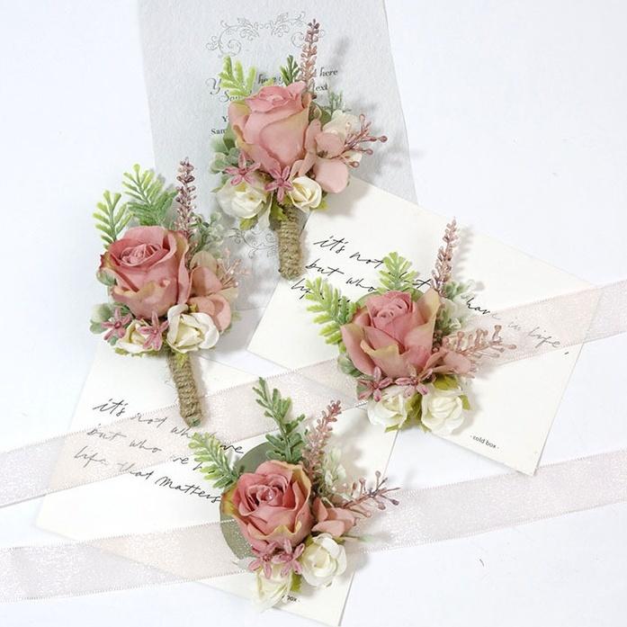 ブートニア リストブーケ ウェディング ブライダル コサージュ