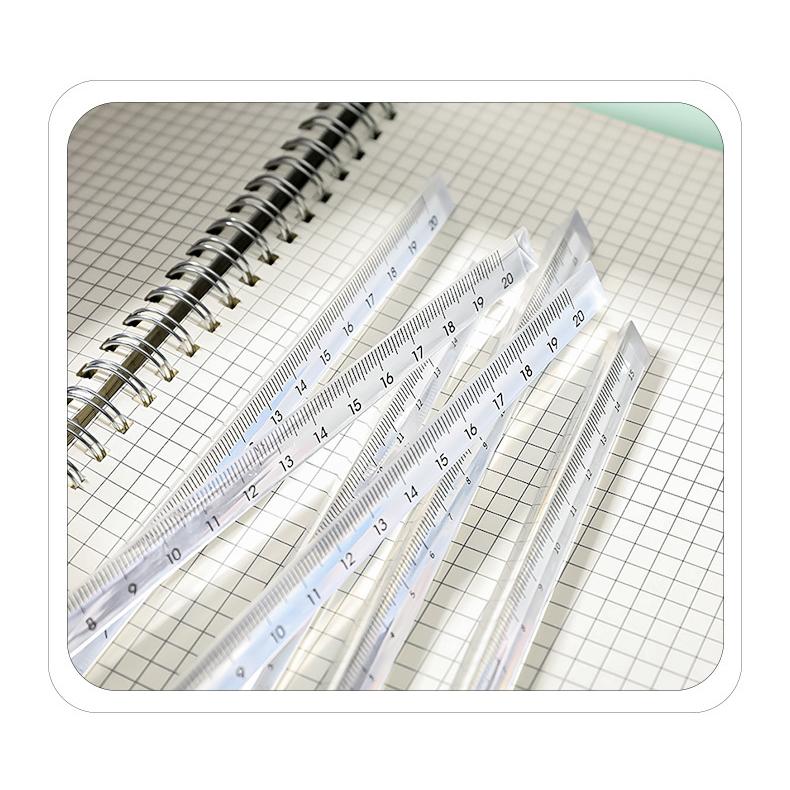 定規 ものさし 直線定規 クリア 三角柱 15cm 20cm 透明 直尺 ルーラー ruler スケール 文房具 事務用品 製図 オフィス ...
