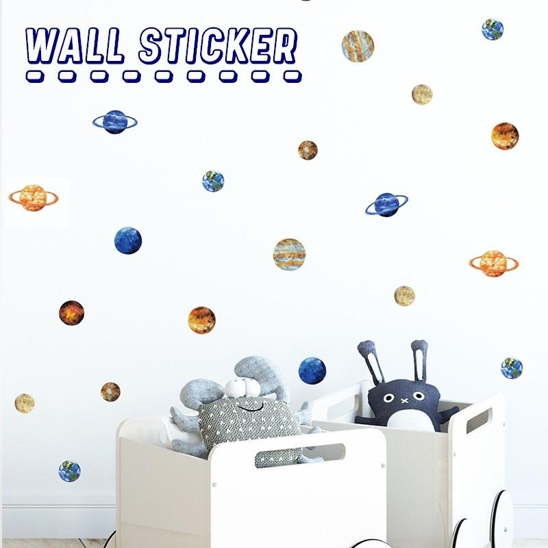 ウォールステッカー 壁ステッカー ウォールシール 壁紙シール シール式 惑星 星 宇宙 プラネット 地球 土星 木星 火星 インテリア雑貨 Diy 模 Zak Kawaemon 通販 Yahoo ショッピング
