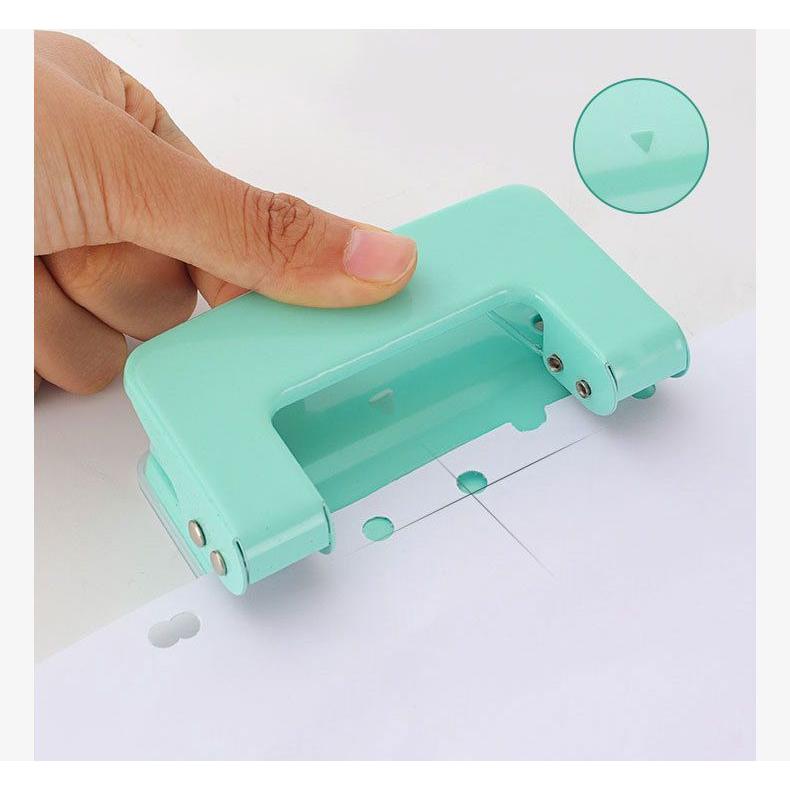 穴あけパンチ 2穴パンチ 穴径6mm コンパクト 事務用品 文房具 文具