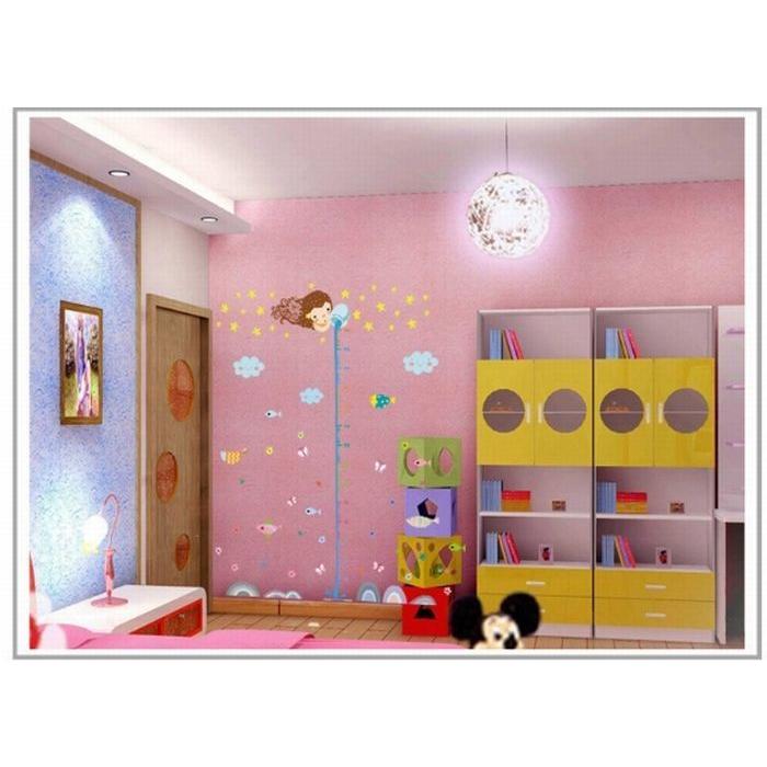 ウォールステッカー 壁紙 壁紙シール ルームデコレーション 壁装飾 子供 子供部屋 女の子 男の子 星 雲 魚 蝶 花 ファンタジック 身長計 はがせ Zak Kawaemon 通販 Yahoo ショッピング