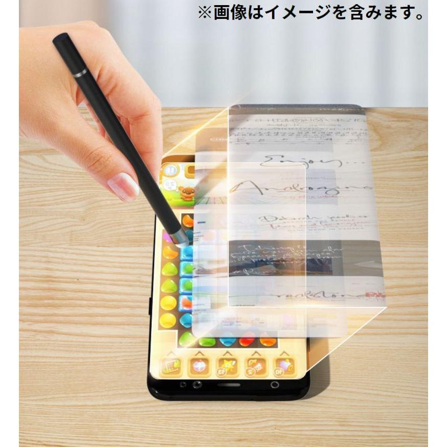 タッチペン スタイラスペン 2in1 2way ディスク 円盤型ペン先 キャップ