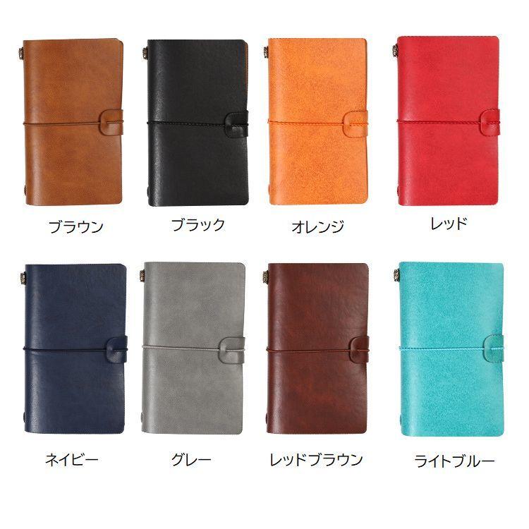 ノートカバー　A6　レザーカービング ノート A6サイズ カバー付き レザー調 フェイクレザー カード収納