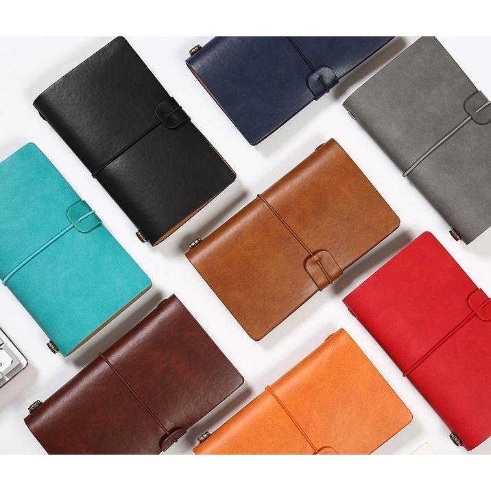 ノート A6サイズ カバー付き レザー調 フェイクレザー カード収納